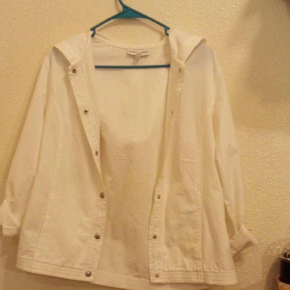 Hillard & Hanson Women's Cream Utility Jacket